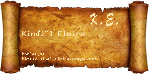 Kinál Elmira névjegykártya